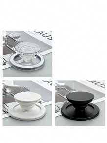 1pc Powerful Magnetic Inflatable Phone Stand, Ultra-Thin Portable Slouchy Retractable Transparent Magnetic Phone Holder