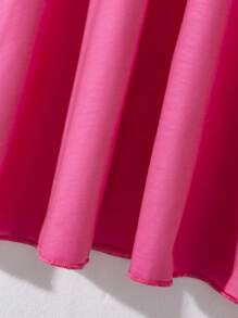 Abito estivo da ragazza, stile casual, con stampa di cuori e righe, colletto polo, maniche corte, design sportivo
