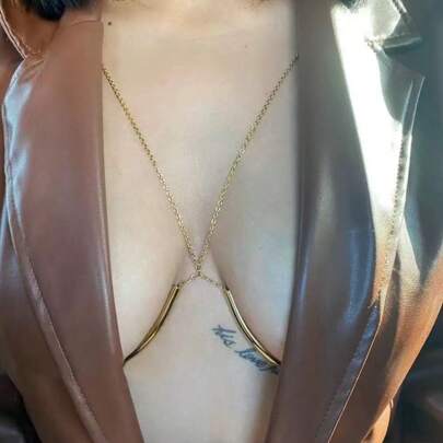 Sexy Metal Bra Chains, Body Jewelry Suitable For Women's Summer Beach Bikinis, Top-Notch Fashion Accessories