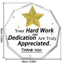1pc, Polygon Acrylic Plaque, Plaques, Thank You Gifts, Employee Appreciation Gifts, Boss Gifts, Nurse Gifts, Teacher Gifts, Retirement Gifts, Spiritual Gifts For Women, Inspirational Gifts, Funny Office Decor, Desk Decor, Room Decoration, Aesthetic Room Decor