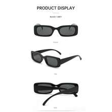 1/2/3pcs New Retro Square For Men And Women With A Sense Of Luxury, Cross-Border Big Face Slimming Glasses, Multi-Color Narrow Frame With Polarized Lenses, Classic Black Square Frame