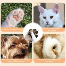 1 Set ,Dog Paw Trimmer With LED Light, Ultra-Low Noise Dog Trimmer Grooming Kit With Replacement Blades, Waterproof Rechargeable Pet Hair Clippers For Small Dogs Cats Paws, Eyes, Ears, Face, Rump ,Daily Beauty ,Daily Use