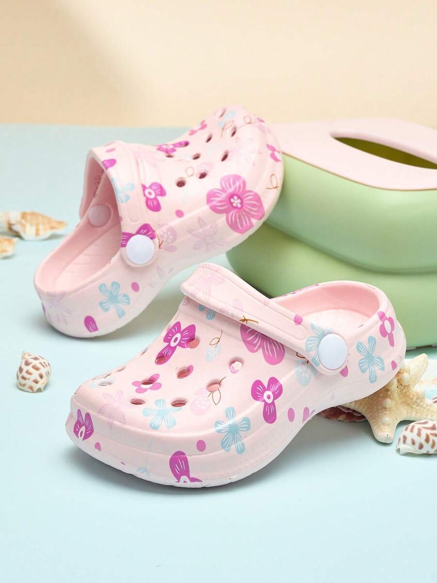 Kinder Ganzjahres Einfarbige Slip-On Sandalen, wasserdicht rutschfeste EVA Lässig modische bequeme Plateau Strandlatschen & Outdoor Slides