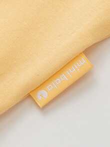 mini bala Áo thun tay ngắn cổ tròn màu trơn cơ bản dành cho bé trai tuổi teen - Màu vàng - Xem 10