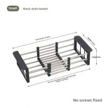 RVS hangende afdruiprek, verstelbare multifunctionele afdruipmand, keuken gootsteen organizer rek, ABS antislip uitbreidbare opbergplank