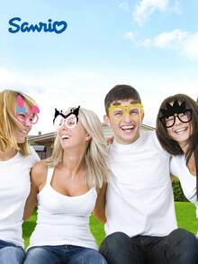 Sanrio 12 piezas de gafas de papel, Kuromi, Cinnamoroll, accesorios para fotos, y artículos desechables para fiestas navideñas de Cinnamoroll, el regalo perfecto para cumpleaños, Navidad, Halloween, Año Nuevo, fiestas y San Valentín. Regalos ideales para amigos, recuerdos para mujeres, estética linda, San Valentín, regalos, decoraciones, decoración del hogar, regalos de San Valentín - Multicolor - Ver 5