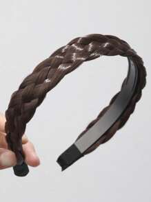 2025 New Twisted Braid Wig Hair Band | Voluminous High Crown Design + Fishbone-Braided Accent | Stylish Headband For Looks & Glamorous Events Hairband Hair Hoop