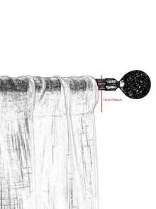 1pc Solid Color Lace Sheer Curtain For Bedroom/Living Room Window - White - View 9