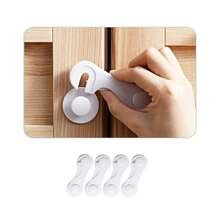 4pcs Child Safety Locks, Baby Proofing Double-Open Locks For Refrigerator Drawers, Cabinet Doors, Cupboard Protection Clamps