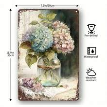 Vintage Crepe Myrtle Floral Metal Wall Sign - Waterproof Wall Hanging Plaque, Suitable For Home, Garden, Farmhouse - English, Multi-Purpose Retro Tin Sign, Suitable For Kitchen, Cafe, Bar, Man Cave, Bathroom, Bedroom - Charming Floral Theme Decor Gift, 8x12 Inches (Set Of 1) Room Decor Bedroom Decor Home Decor Wall Decor - Multicolor - View 3