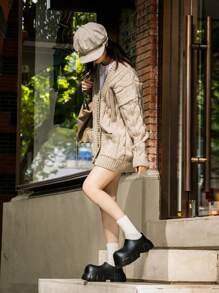 Women Thick Sole Flats, New Solid Color Punk Fashion Casual Outdoor Street Cute Beach Commute Business Party Elegant Preppy Holiday Front Avant-Garde EVA Round Toe Women Boots, Beach Wedding Party Outdoor Office, All Season Women Sandals, Women Wedge Chunky Heel Sandals