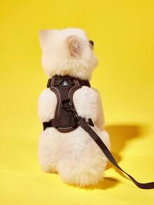 PETSIN Reflective Pet Harness And Leash Set For Dog & Cat, Escape Proof Adjustable Small Dog Harness With Soft Mesh