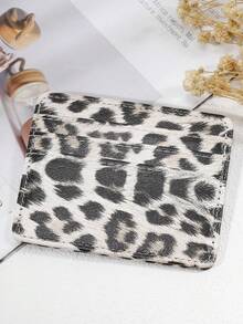 1pc Daily Credit/Debit Card Holder Organizer Leopard Pattern Multi-Slot Fashion Card Case Unisex For Women Card Wallet Wallet Mini Wallet Purse Wallet - Beige - View 1