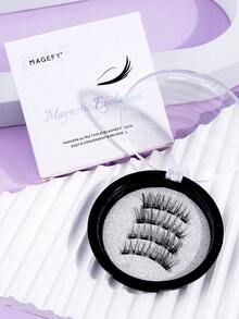 MAGEFY 1/2 Pair CC Curly Magnetic False Eyelashes Set - Natural Looking Reusable Eyelashes, 8-12mm Faux Mink Lashes, Suitable For Daily Wear, Waterproof, Magnetic Clips, No Glue Needed, Cartoon Style Mixed Pointed Tail, Lengthening & Volumizing, Ideal For Party, School, Work And Travel - Natural Lashes - View 9