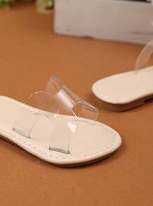 1 Paio di Sandali da Spiaggia in Gelatina Bianchi Taglia Oversize per Bambini/Bambine, Design con Cinturini in PU Trasparente Lucido, Punta Tonda, Piatti, Antiscivolo, Comodi, Stile Romano di Lusso e Carini, Adatti per Bambini e Bambine da 3 a 12 Anni, Casual, Festa, Viaggio, Primavera/Estate