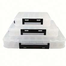 1pc Extra Large Size Double Sided Tackle Box, Fishing Lure & Bait Storage Container, New Super Large Handheld Multi-Function Fishing Lure Box - White - View 2