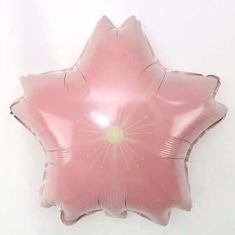 1pc Pink Cherry Blossom Themed Aluminum Foil Balloon, Party Decoration