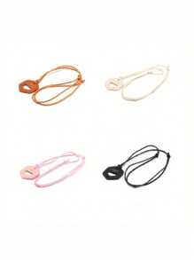 1/4 件时尚 PU 皮革悬挂式眼镜架，便携、可调节、耐用的眼镜配件，适合户外旅行、海滩和日常使用，优雅清新的设计，甜美的绳索细节，易于携带