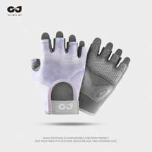 AD 1 Pair Women's Fingerless Workout, Fitness, Cycling, Motorcycle Riding Gloves, Anti-Slip Cushioned Design For Gym, Dumbbell, Yoga Training
