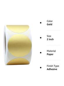 300 nhãn giấy bạc và vàng tròn 5cm/2 inch, nhãn dán tự dính dùng cho mục đích thương mại, làm bánh, đóng gói quà tặng, tốt nghiệp, phù dâu, lễ Phục sinh, trang trí đám cưới - Nhiều màu - Xem 7