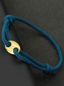 Pulsera simple de cuerda hecha a mano para hombres, con ajuste deslizante, accesorio de cuerda marina para playa y ocio, pulsera envolvente - Correa de mano ajustable de una sola capa - Ver 14