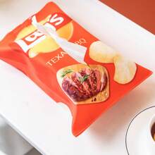 1pc Creative Potato Chip Shaped Tissue Box, Space Saving, Auto Sofa Paper Towel Case Storage, Square Tissue Box Tissue Cube Box Creative Potato Chips Bag Auto Sofa Tissue Box Storage, Suitable For Living Room, Dining Room, Bedroom