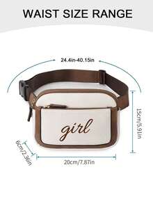 Customizable Personalized Sport Waist Bag - Stylish Nylon Fanny Pack For Running, Hiking, Cycling, And Exercise. Minimalist & Fashionable Design For Women, Students, And Casual Use. Perfect For Carrying Mobile Phones And Essentials - White - View 3