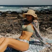 Traje de baño 3 Piezas Bikini Exterior Split Bañador Mujer - Verde - Ver 5