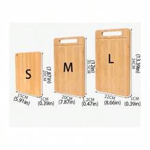 1/3 pièces [Planches à découper de cuisine en bambou] Planches à découper en bambou réversibles - Planches à découper de cuisine verticales pour la préparation des aliments