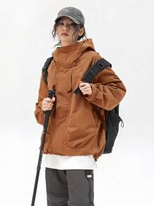 Spring Women Winderbreaker Jacket Waterproof Lightweight Loose Fit Outdoor Jacket Long Sleeve With Hooded Spring Women Clothes
