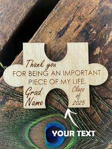 1pc Personalized Wooden Gifts, Customizable Text, Graduation Gifts, Decorations, Friends Gifts, Ornaments,Graduation,Graduation Decorations, Items - Multicolor - View 1