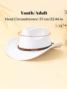 1 Stück Unisex & Kinder schwarzer Filzhut aus Segeltuchmaterial mit Anker Dekor, westlicher Stil Sonnenhut, geeignet für tägliche Outfits, Partys, Outdoor-Aktivitäten, ganzjährig