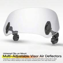 1pcs Motorcycle Windshield Clamp-On Variable Universal Windscreen Spoiler Extension For BMW Windscreen For R1200GS F800GS - 365*155mm - View 5