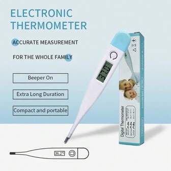 IPCS-thermometer voor volwassenen, digitale orale thermometer voor koorts, basale thermometer met snelle aflezing binnen 15 seconden