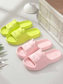 1 paar antislip superzachte stille slippers, zachte EVA-pantoffels, antislip, waterdicht, slijtvast, ademend, dames casual douchebadslippers, plastic pantoffels, dikke zool antislip huispantoffels, modieuze buitensandalen voor koppels