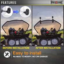 1pcs Motorcycle Windshield Clamp-On Variable Universal Windscreen Spoiler Extension For BMW Windscreen For R1200GS F800GS - 365*155mm - View 7