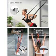 Resistance Bands Set Multi Level Pull Up Exercise Bands With Door Anchor & Handles & Protective Covers, Heavy Duty Assistance Band For Men Women For Strength Training Home Gym Yoga Stretching Workout Band Kits