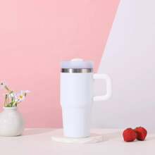 1-Piece Tumbler, Travel Mug With Lid, 14 Ounces Stainless Steel Insulated Water Bottle With Handle, Portable Drinking Cup For Car, Home, Office, Summer Drinkware, Travel Accessories, Birthday Gift
