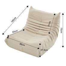 Beanbag Sofa, Floor Sofa, Floor Chair With Backrest, Lazy Sofa, Reading Chair, Floor Chair, Living Room, Bedroom, Beanbag Chair, Relaxation Chair, Meditation Chair, Pink/Beige/Green - Màu be - Xem 8