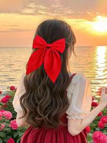 16个随机颜色复古蝴蝶结金属发夹，优雅发饰套装，适合生日派对、化装舞会、日常佩戴、学校及其他场合，发爪，学习用品 - 彩色 - 查看 4