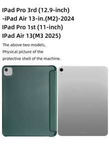 Solid Color Pencil Slot Protective Case Compatible With IPad Mini4/Mini5/Mini6/Mini7/Air/Air2/9.7/10.2/10.5/Air4/Air5/Pro11-Inch/10th Gen/Air 11-In.(M2)-2024/Air 13-In.(M2)-2024/Pro11-In.(M4)-2024/Pro13-In.(M4)-2024/IPad Air 13(M3 2025)/IPad Air 11-Inch (M3) 2025/IPad (A16) 11 Inch 11th Generation 2025 Models