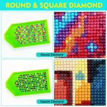 1 buc. JOZYSH Kit de pictură cu diamant 5D DIY, 39,88x39,88 cm, acrilică fără ramă, cu burghiu complet, artă cu unicorn, diamante rotunde și pătrate, temă cu animale, decor de perete lucrat manual pentru acasă și birou, cadou artizanal