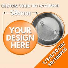 1/3/5/10/30/50/100/500pcs, Customized Design Badges/Pins, Customizable Text/Logo/Photo, Personalized Text Badges, Customized Pins, Personalized Backpack Badge Accessories, Customized Bags - Multicolor - View 23