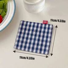 1pc/3pcs Vintage Striped Coaster Square Grid Fabric Insulation Coaster Set Coffee Cup Coaster Mug Coaster Suitable For Table Decor, Home Decor, Kitchen Decor