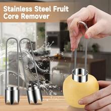 Vide-fruits et légumes en acier inoxydable, durable et facile à utiliser, 1 pièce - Gadget de cuisine universel compatible avec les pommes, poires, tomates, poivrons - Extracteur de graines de poivrons rouges