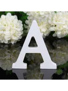 1pc Wooden Decorative Letter Design Home Decor Crafts, Free Combination Decorative Freestanding Wooden Letter Slices For Handicrafts, Family Gatherings, Birthday Parties, Weddings And Other Event Decorations
