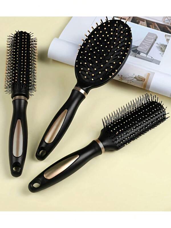 1/3pcs Hairbrush, Ergonomic Design With Air Cushion For Scalp Massage, Curly Hair Comb And Volumizing Air Cushion Brush – Ideal For Styling & Detangling