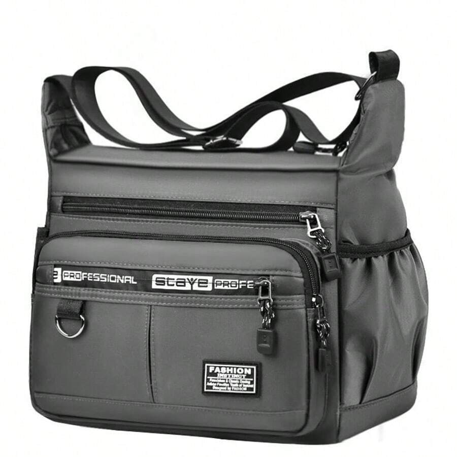 Men's Crossbody Backpack: Durable With Adjustable Strap And Casual Design For Everyday Use - 灰色 - 查看 1