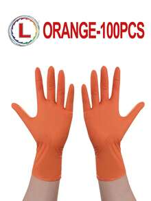 Guanti monouso in nitrile arancioni, guanti da pulizia resistenti per cucina, bagno, pulizia, tatuaggi, bellezza, tintura per capelli, cura degli animali domestici, salone di bellezza, forniture per la pulizia, strumenti per la casa - Arancione - Visualizzare 22