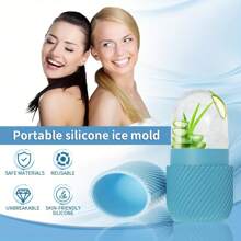 1pc Ice Face Roller, Ice Face Roller For Relieving Face And Eye Puffiness, Facial Massager For Enhanced Skin Care And Glow, Ice Face Roller Mold Cube, Reusable And Leak-Proof